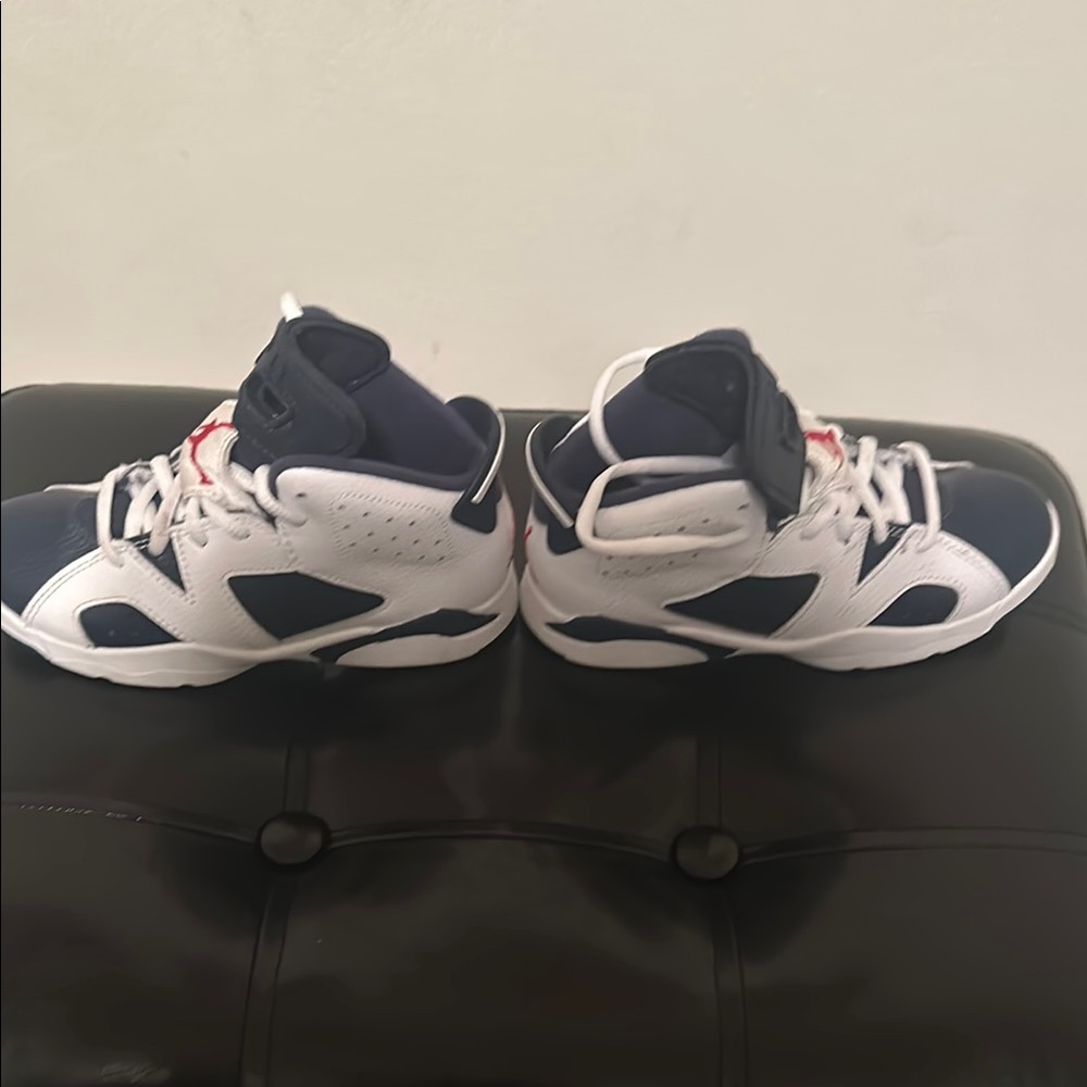 Kids' White and Blue Athletic Shoes